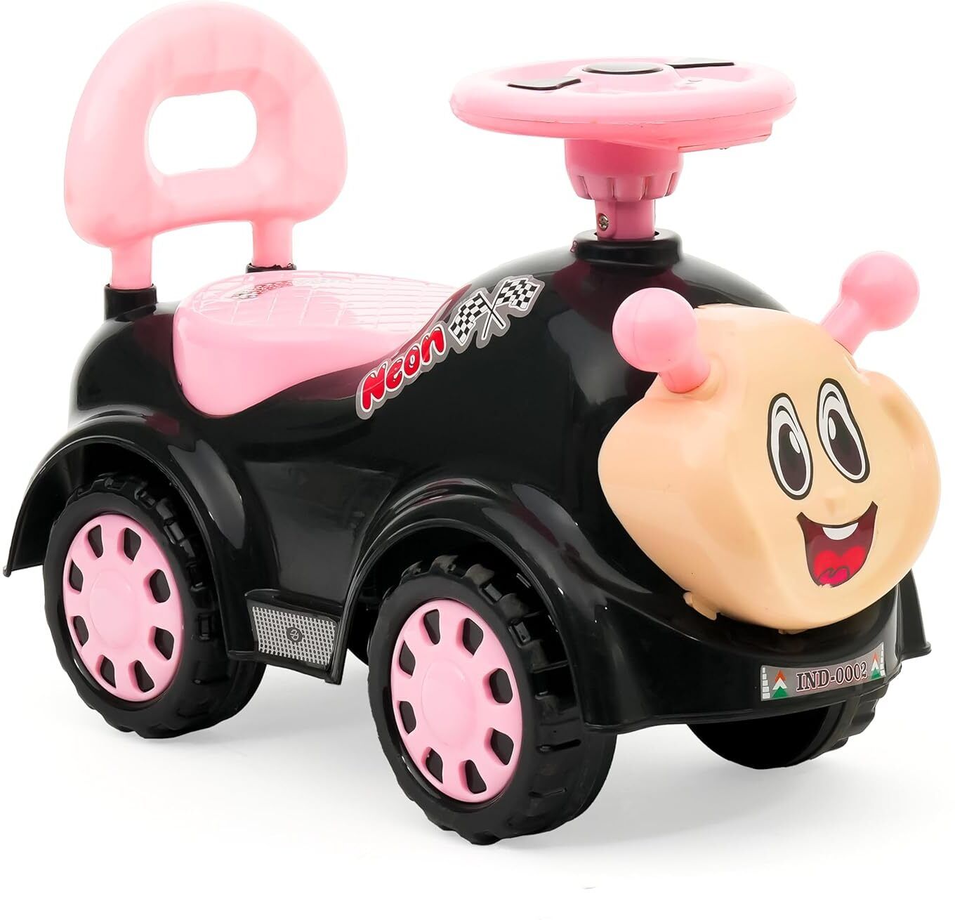 Neon Push Car with Music, for kids 1 to 3 years upto 25 Kgs Under Big Wheels Car Non Battery Operated Ride On-image-42