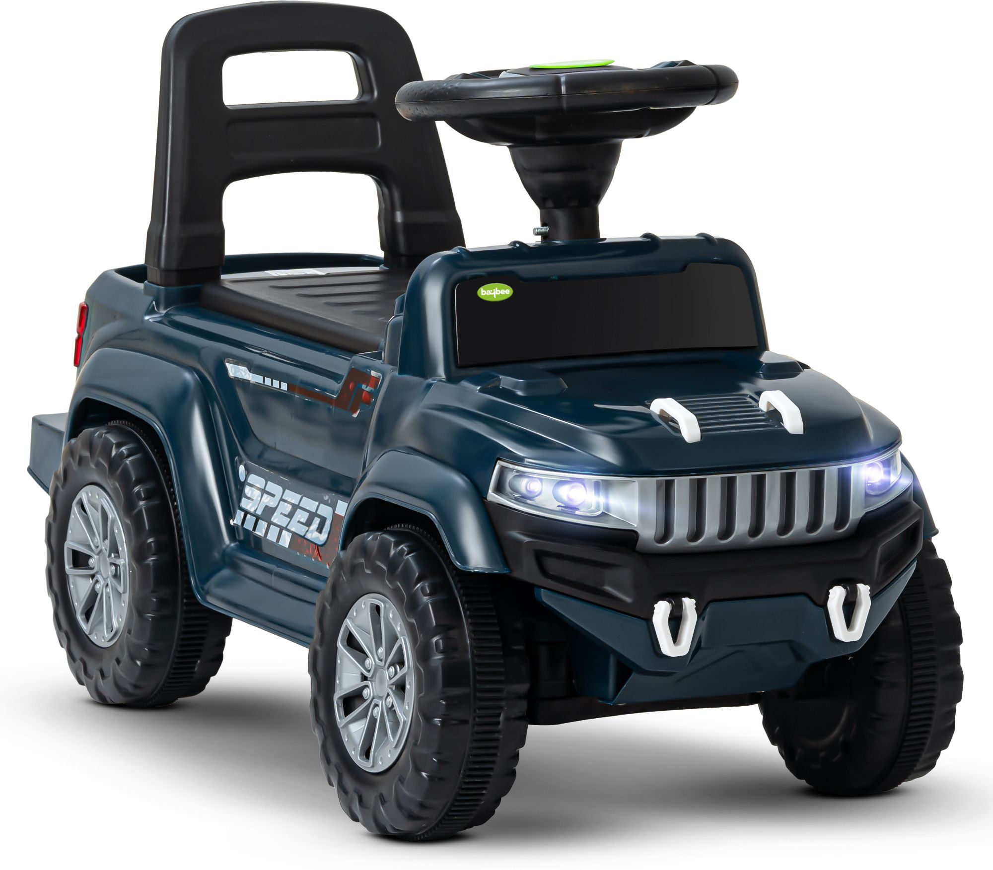 Baby Ride on Car for Kids, Push Ride on Jeep with Music, LED Light & Backrest Rideons & Wagons Non Battery Operated Ride On-image-27