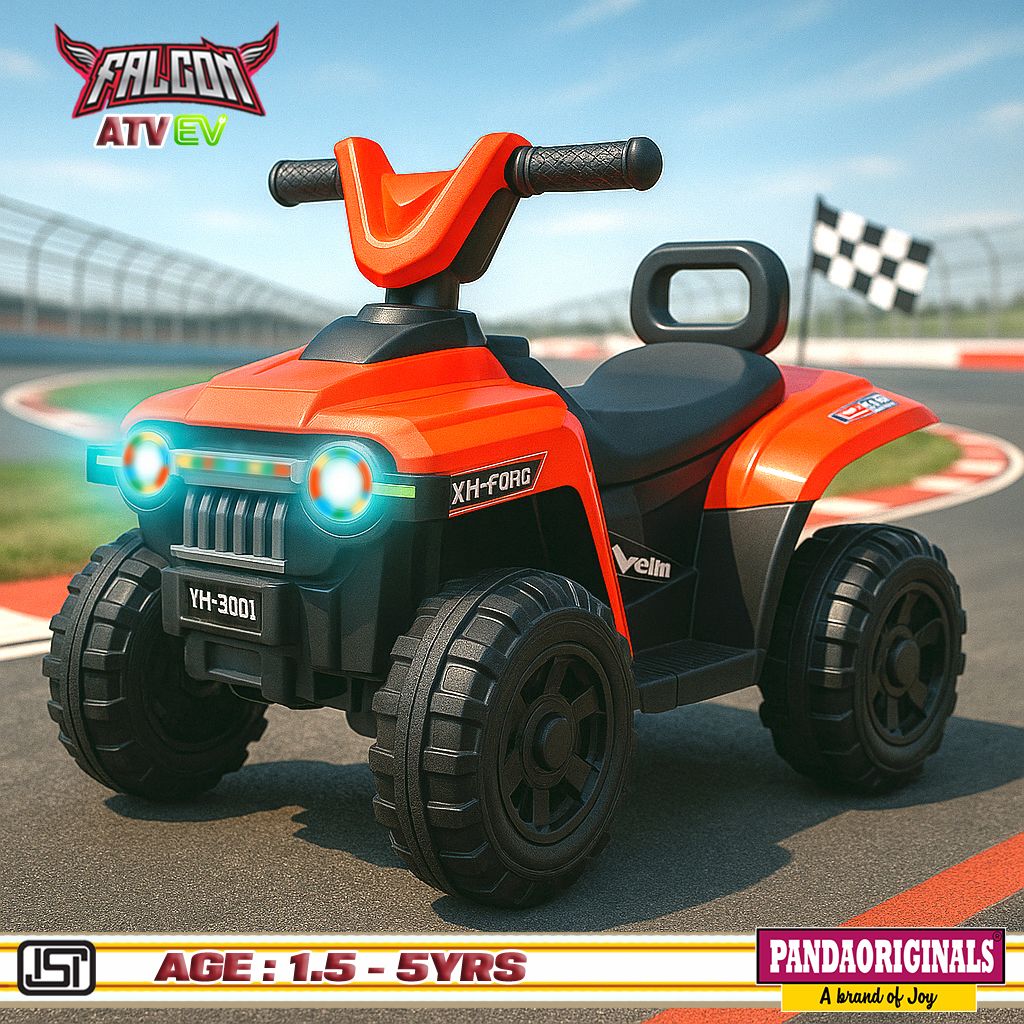Falcon Ev Atv Music & Lights, Forward and Backward Gear, Built in MP3 player Car Battery Operated Ride On-image-30