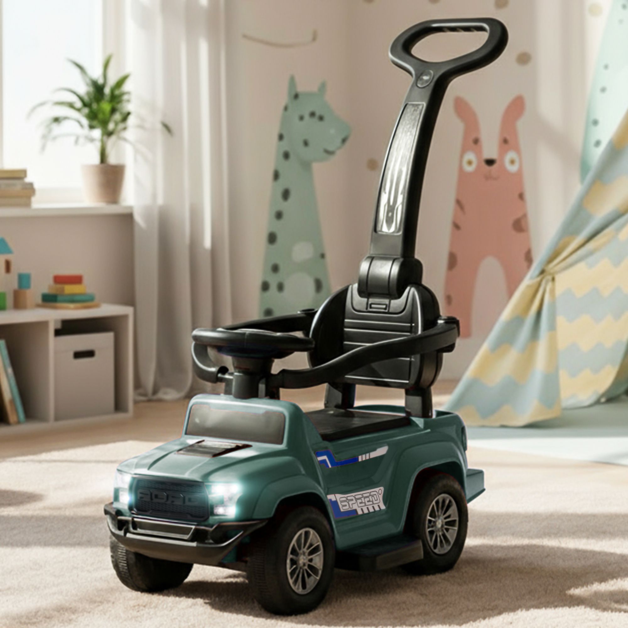 Roady Pro Baby Ride on Jeep Toys for Kids Push Car with Music & Light 1-4 Years Rideons & Wagons Non Battery Operated Ride On-image-24
