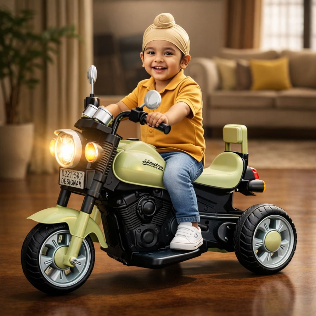 Kids Electric Ride-On Bike with Music & LED Lights Bike Battery Operated Ride On-image-5