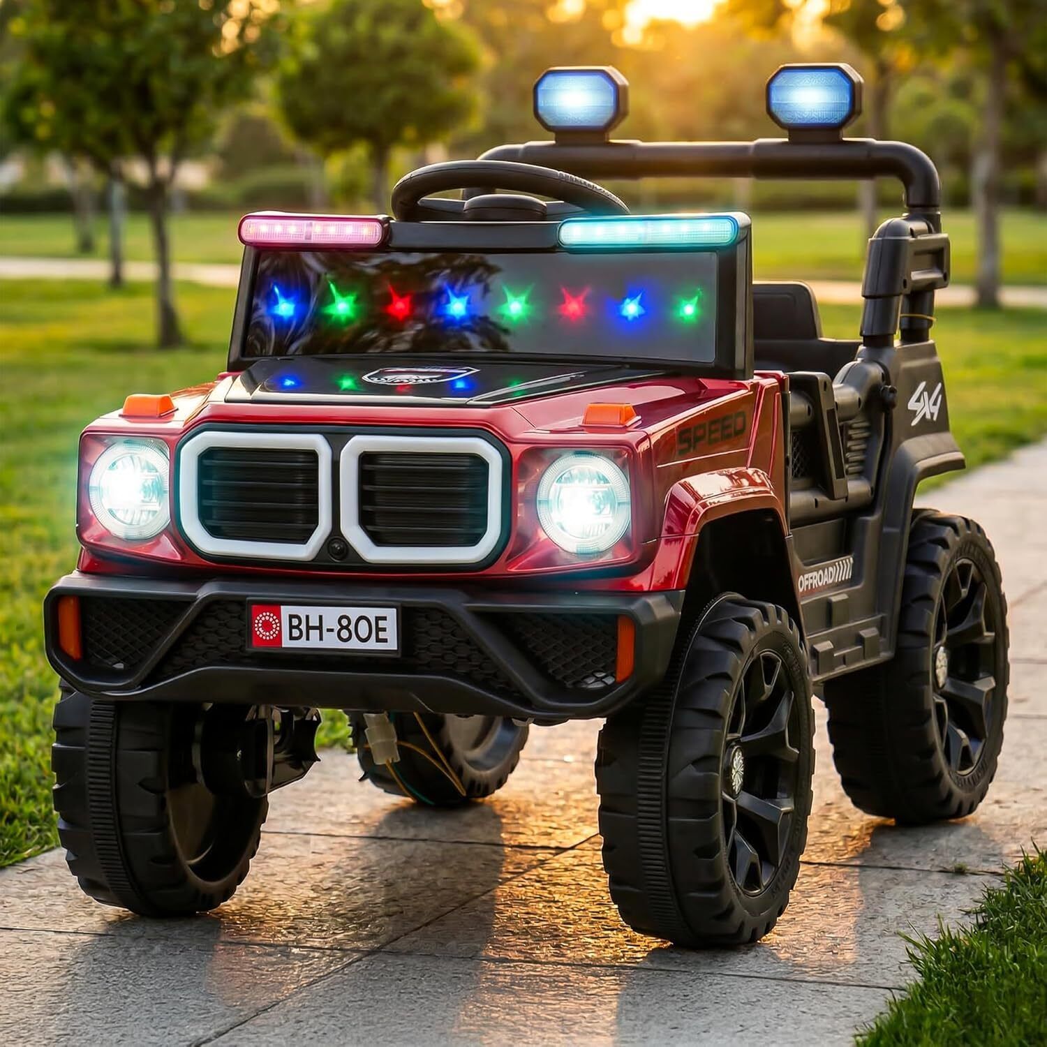 Premium 4x4 Battery Operated Kids Ride-On Jeep with LED Lights Music Jeep Battery Operated Ride On-image-12