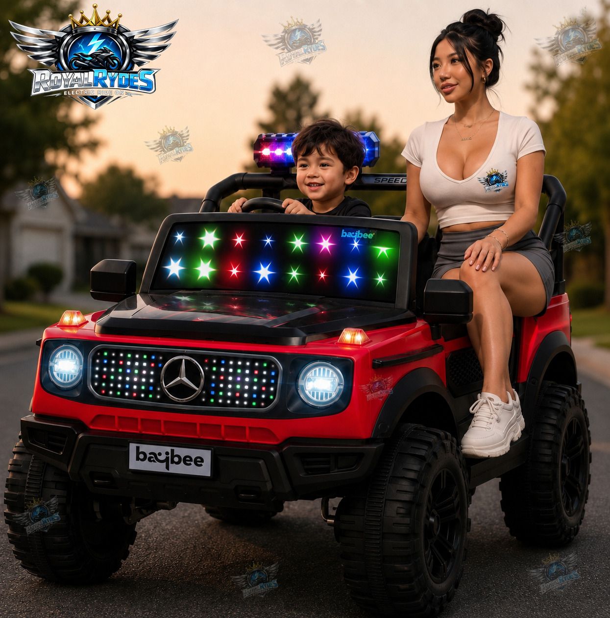 Monster LED Off-Road Kids Electric Ride-On Jeep | Lights, Music, Remote Control Jeep Battery Operated Ride On-image-37