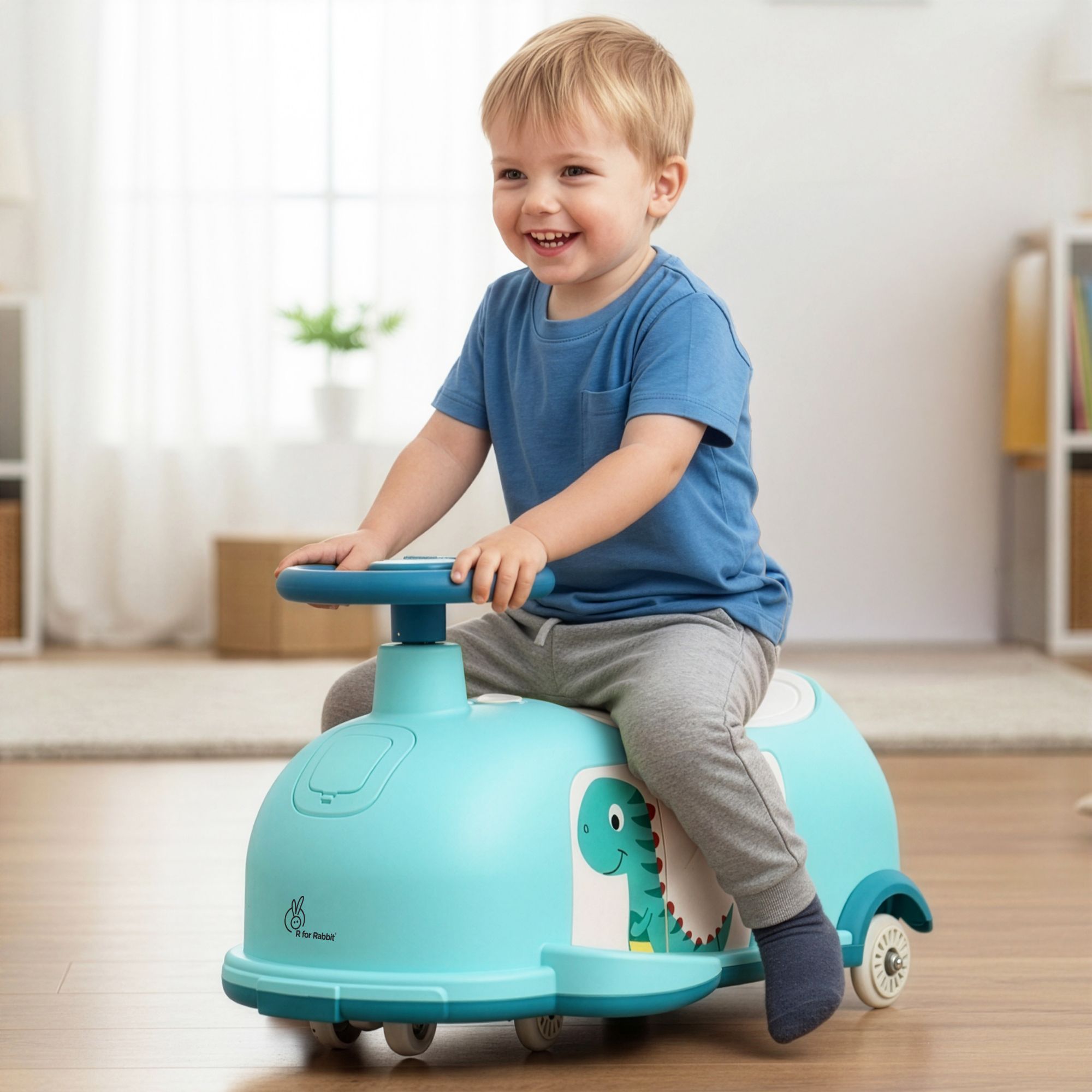r for rabbit Iya Iya Poppy Kids Swing Car | Scratch-Free LED Wheels & Space for Toy Storage Rideons & Wagons Non Battery Operated Ride On-picture-5