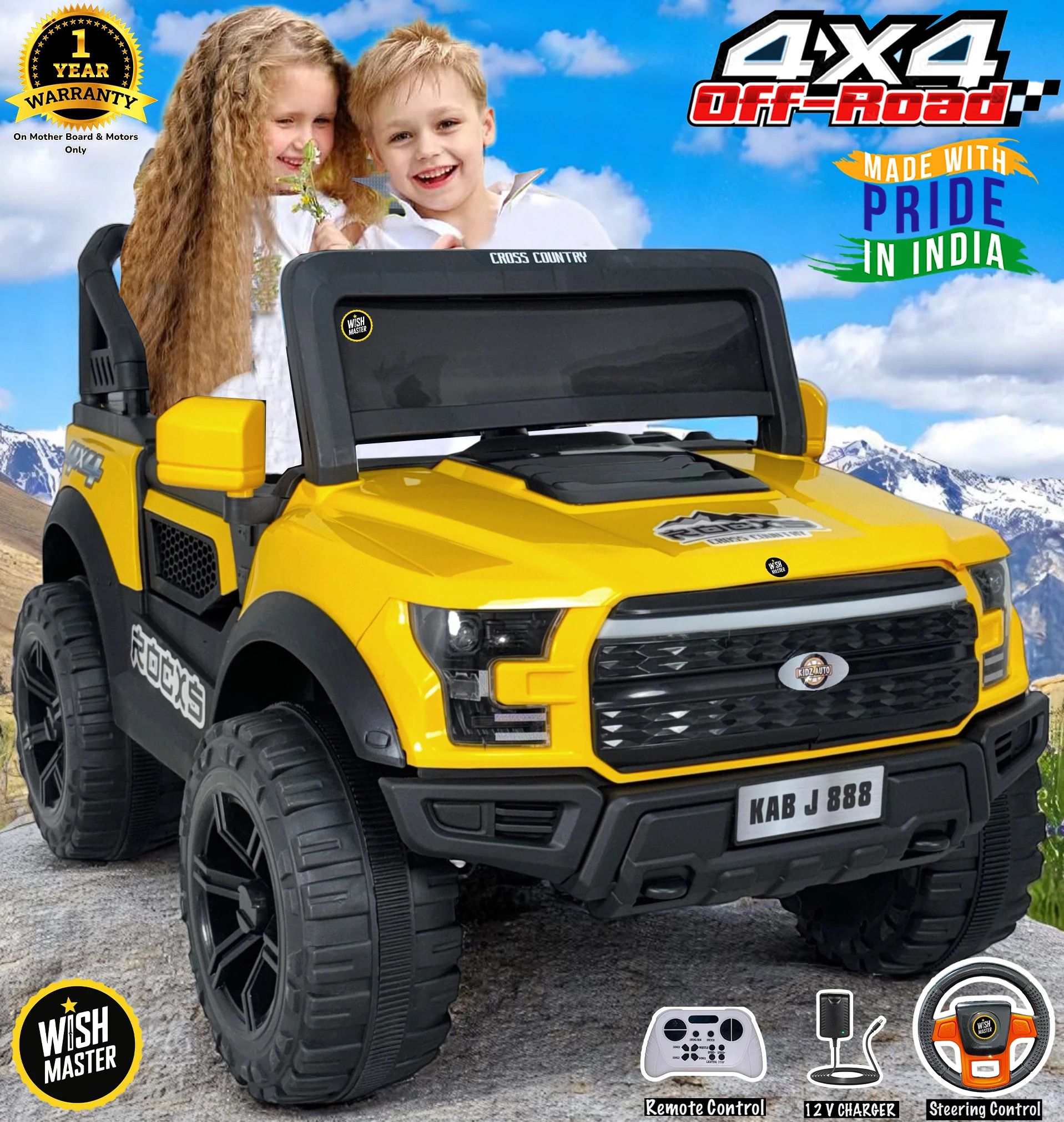 Pobo Kids Driving EV Car For 1-8 Years 4 Motor All Wheel Drive Jeep Battery Operated Ride On-image-24