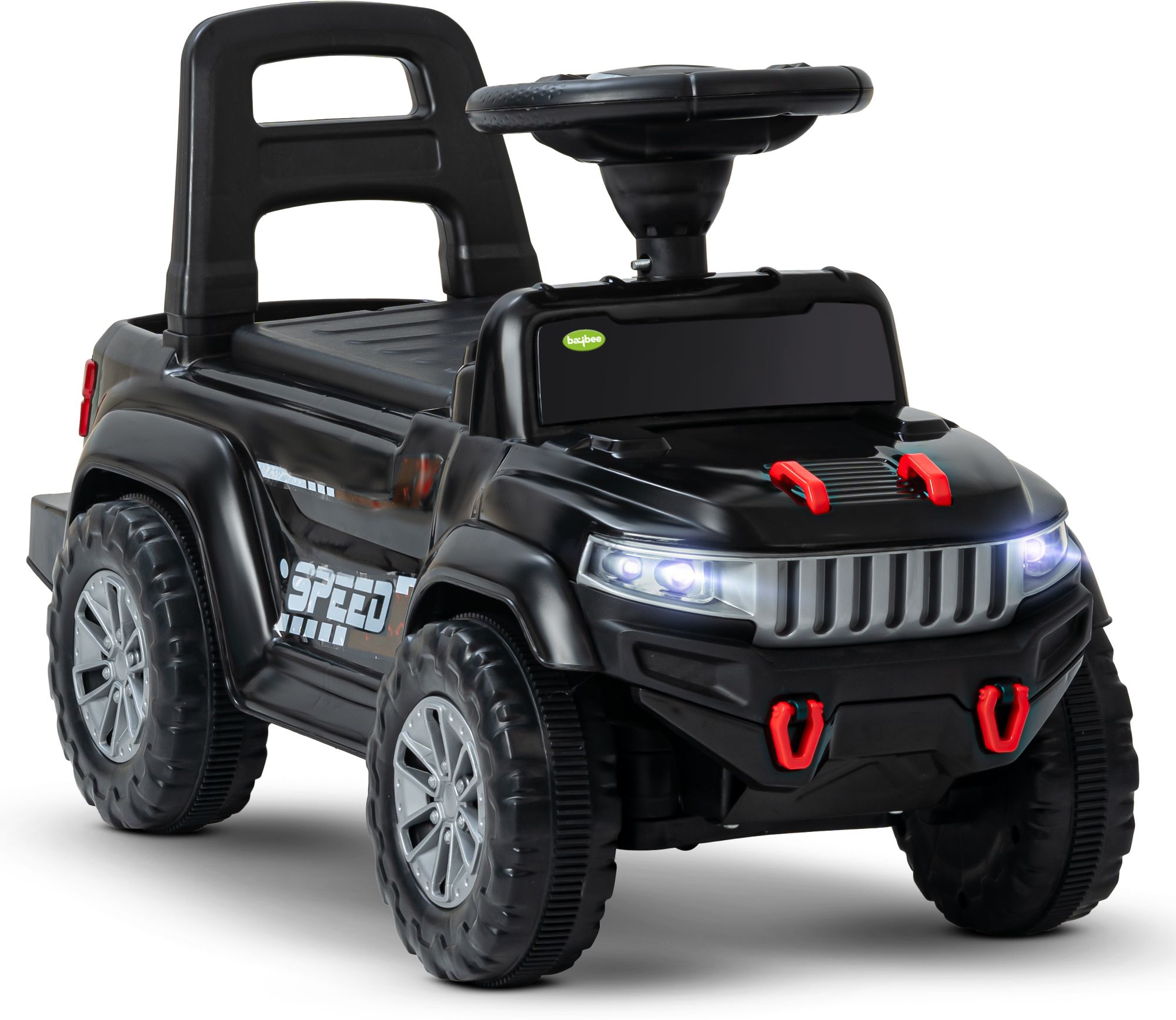 Baby Ride on Car for Kids, Push Ride on Jeep with Music, LED Light & Backrest Rideons & Wagons Non Battery Operated Ride On-image-25