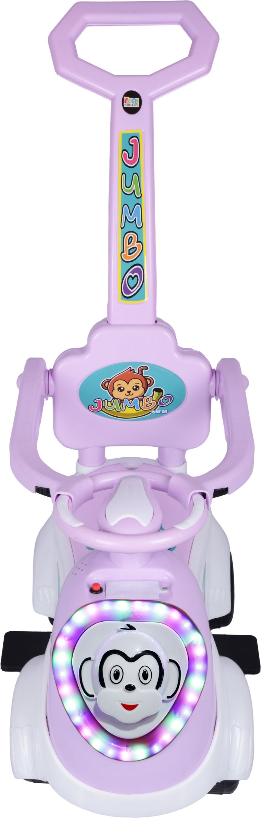 Kids Ride On Push Car with Parent Handle, Music & LED Lights, Footrest, Steering Rideons & Wagons Non Battery Operated Ride On-image-47