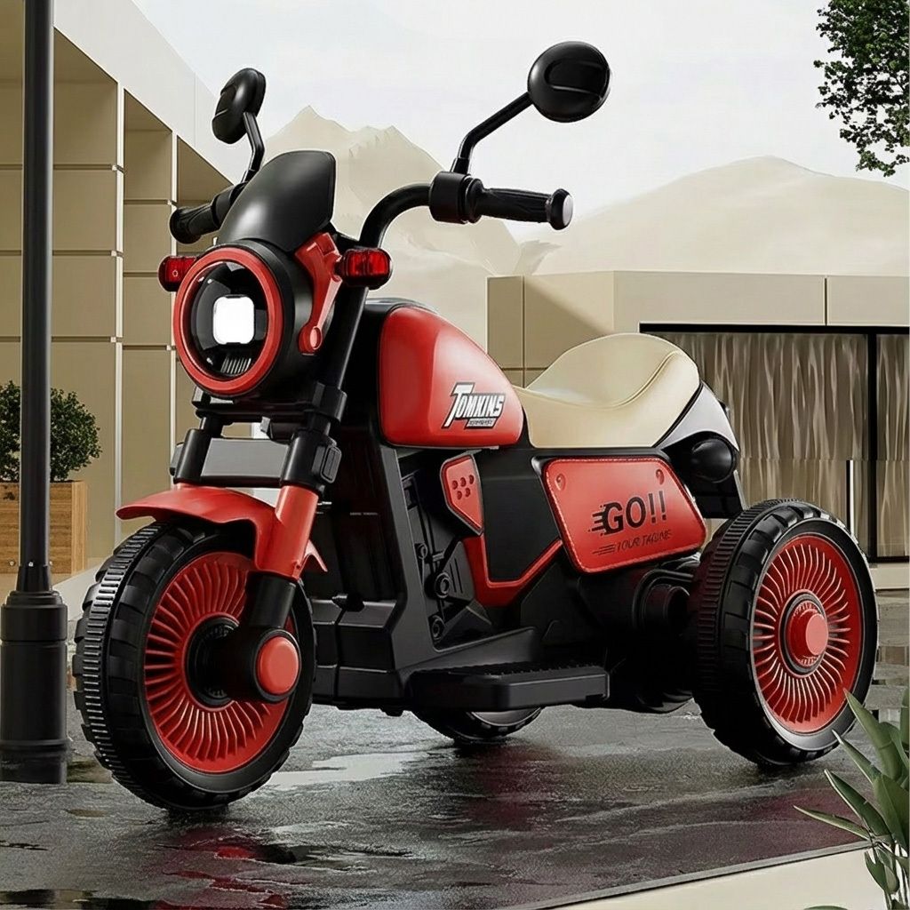 miss & chief Battery Operated Harley Bike for Kids Foot Accelerator & Music with LED Light Bike Battery Operated Ride On-picture-38
