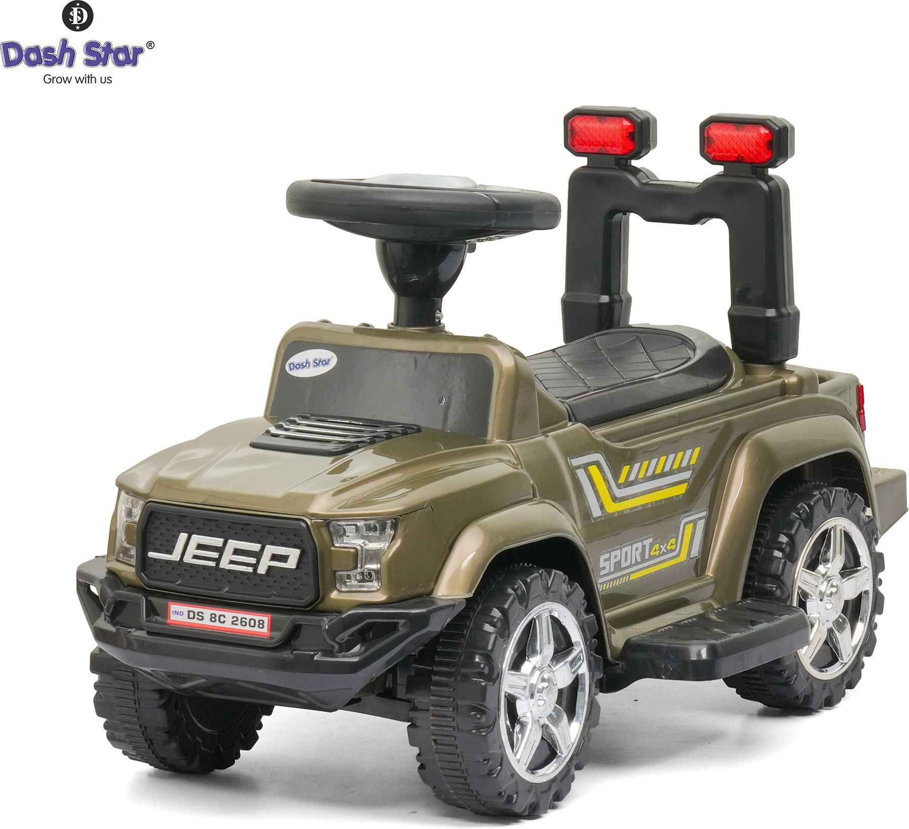 Jeep Electric Ride-On Car | 6V Rechargeable Battery | Music, USB & LED Lights Jeep Battery Operated Ride On-image-49