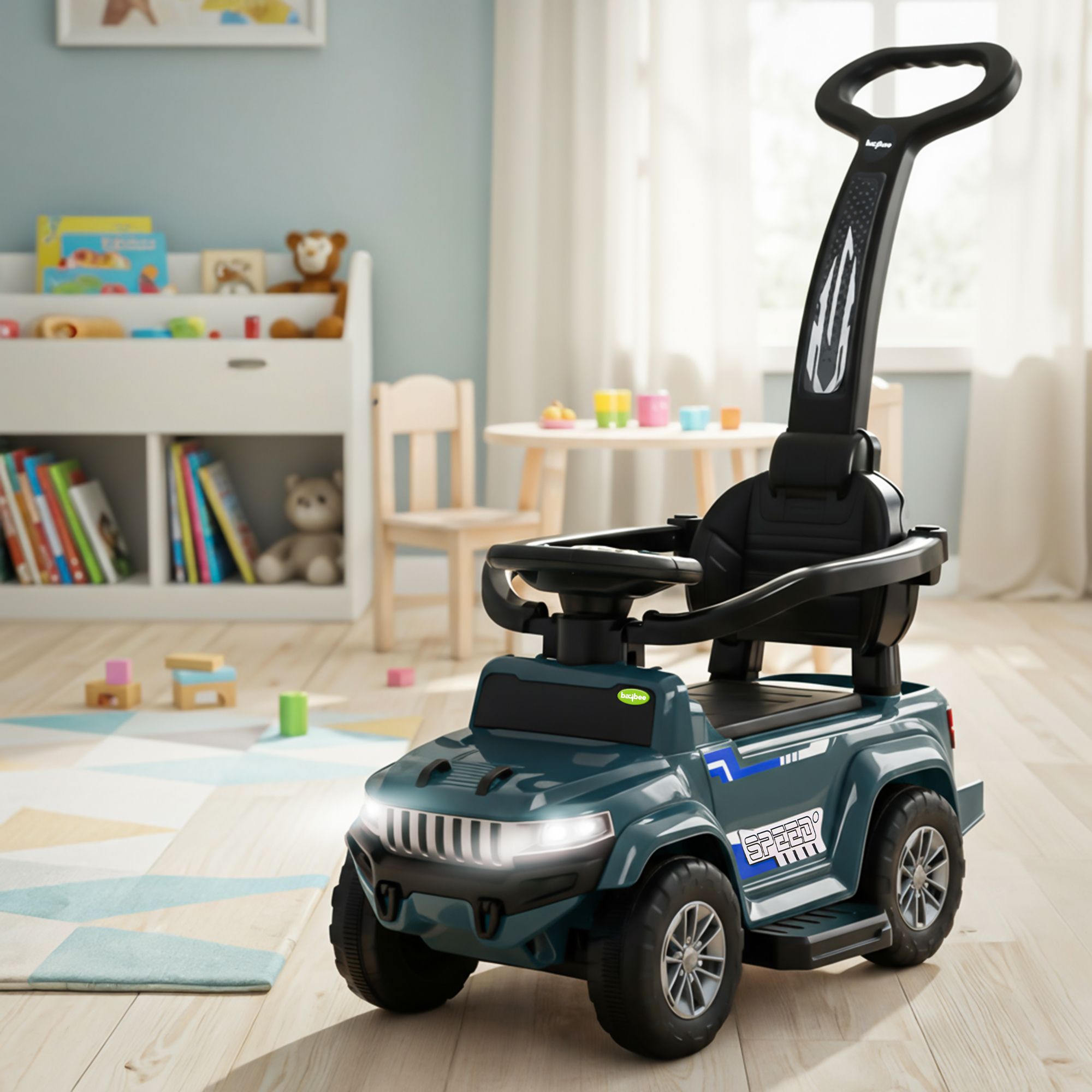 Speedy Pro Baby Ride on Jeep Toys for Kids Push Car with Music & Light 1-4 Years Rideons & Wagons Non Battery Operated Ride On-image-23
