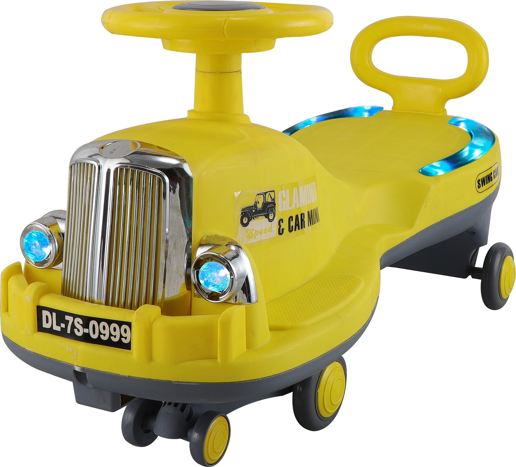 joyride Glamour Ride On Swing Car for Kids 1-5 Years | Magic Car with Light & Music Rideons & Wagons Non Battery Operated Ride On-picture-11