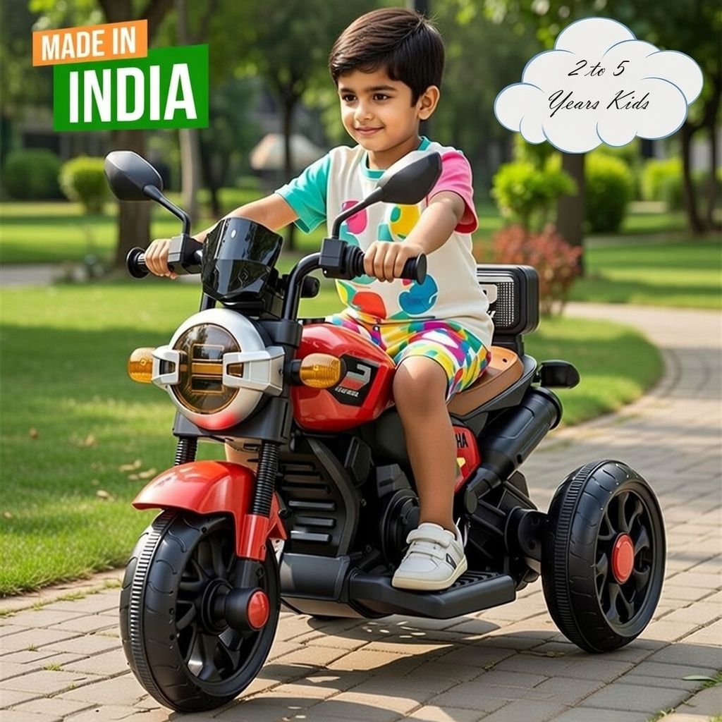 Battery Operated Bike for Kids with Foot Accelerator/Music with LED Light Bike Battery Operated Ride On-image-40