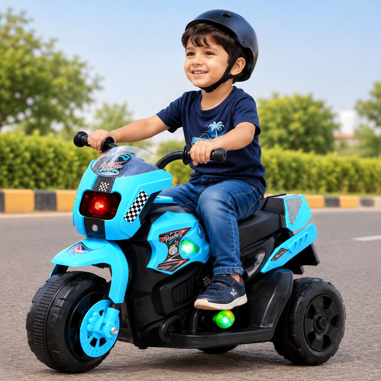 Panther Electric Ride On Bike for Kids 2-5 Years with Foot Accelerator Bike Battery Operated Ride On-image-38