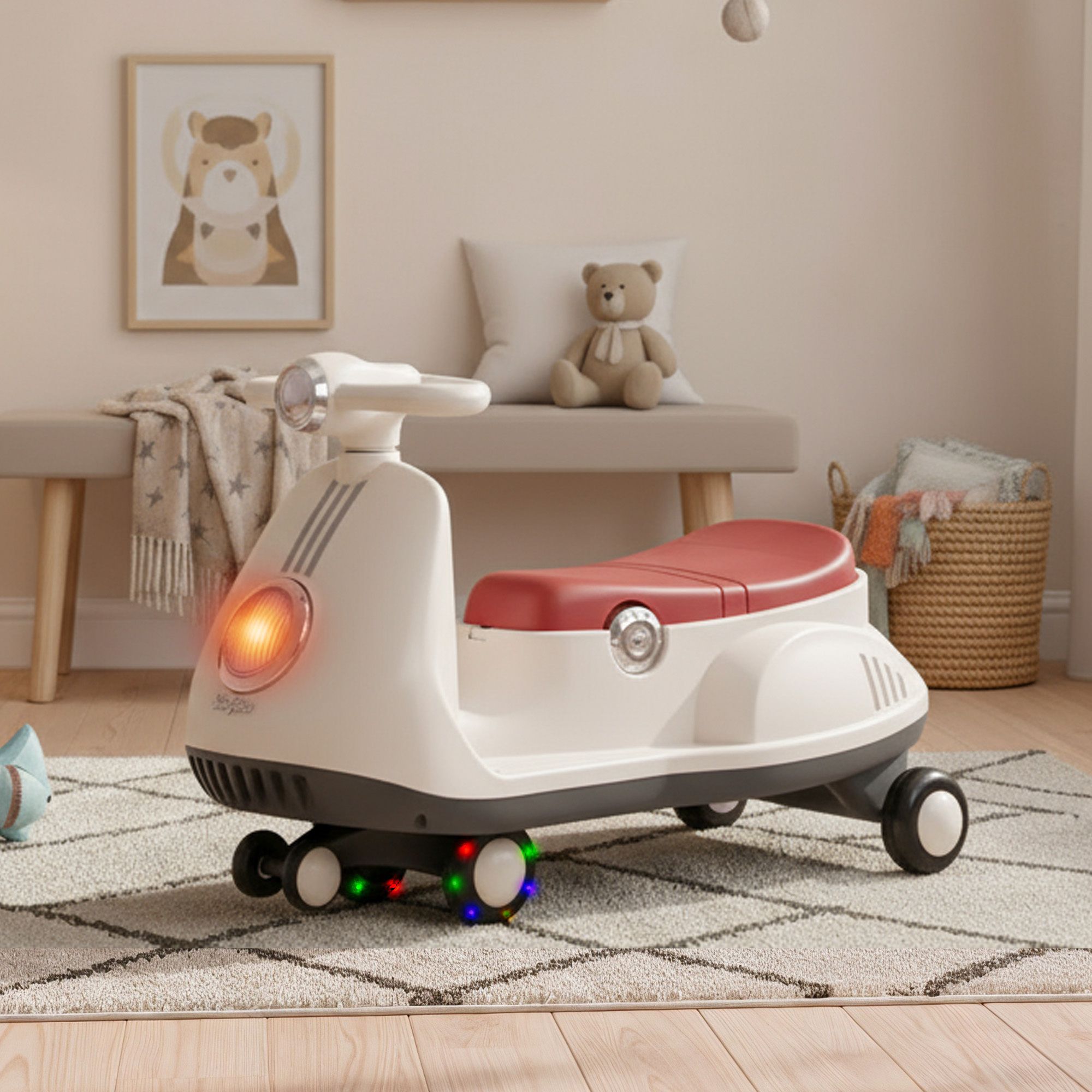 Magic Swing Car for Kids Twister Push Rider Toy for Baby car with Lights & Music Rideons & Wagons Non Battery Operated Ride On-image-22
