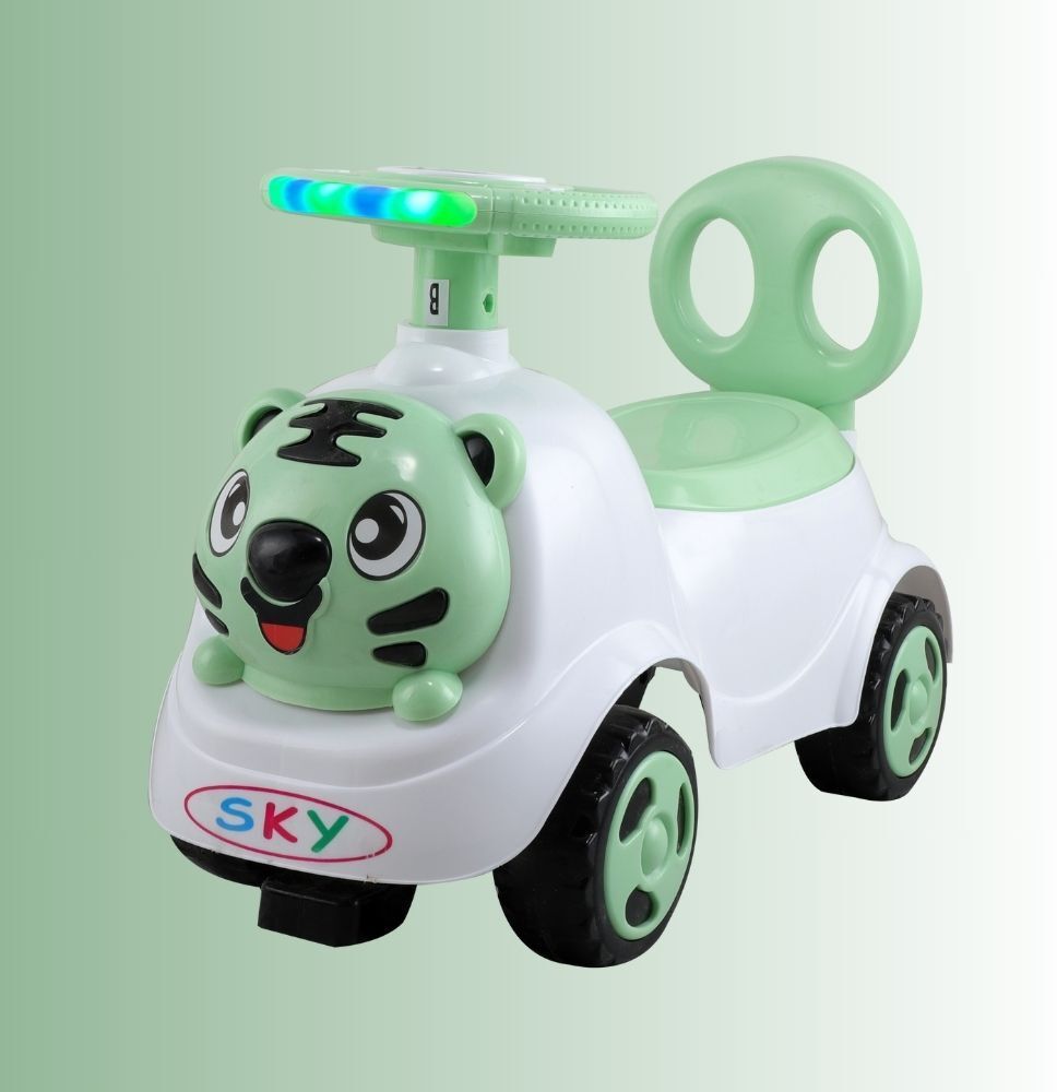 Tiger Ride On Push and Pull Rider | Storage Compartment | Lights and Music Rideons & Wagons Non Battery Operated Ride On