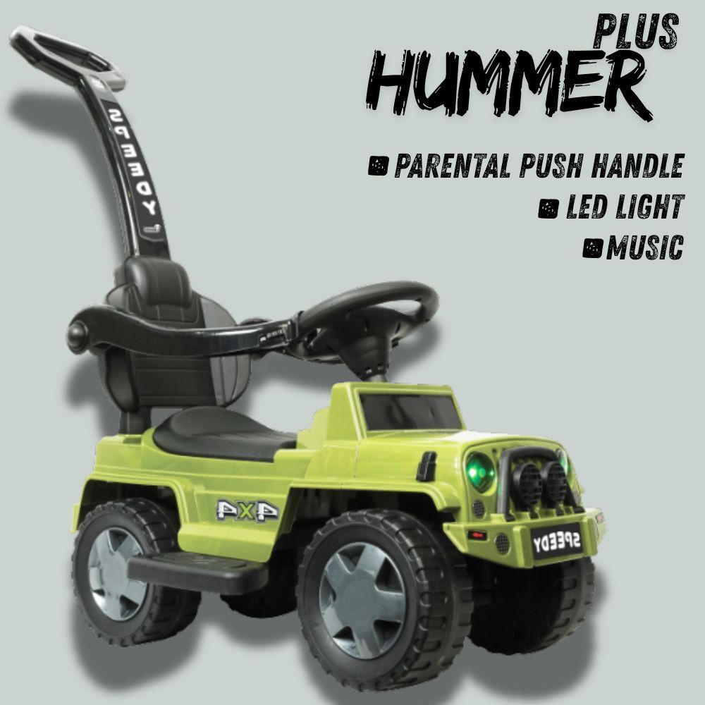 joyride Speedy Hummer+ 4x4 Ride on Jeep for Kids I Music & Horn Steering with Backrest I Jeep Non Battery Operated Ride On-picture-10