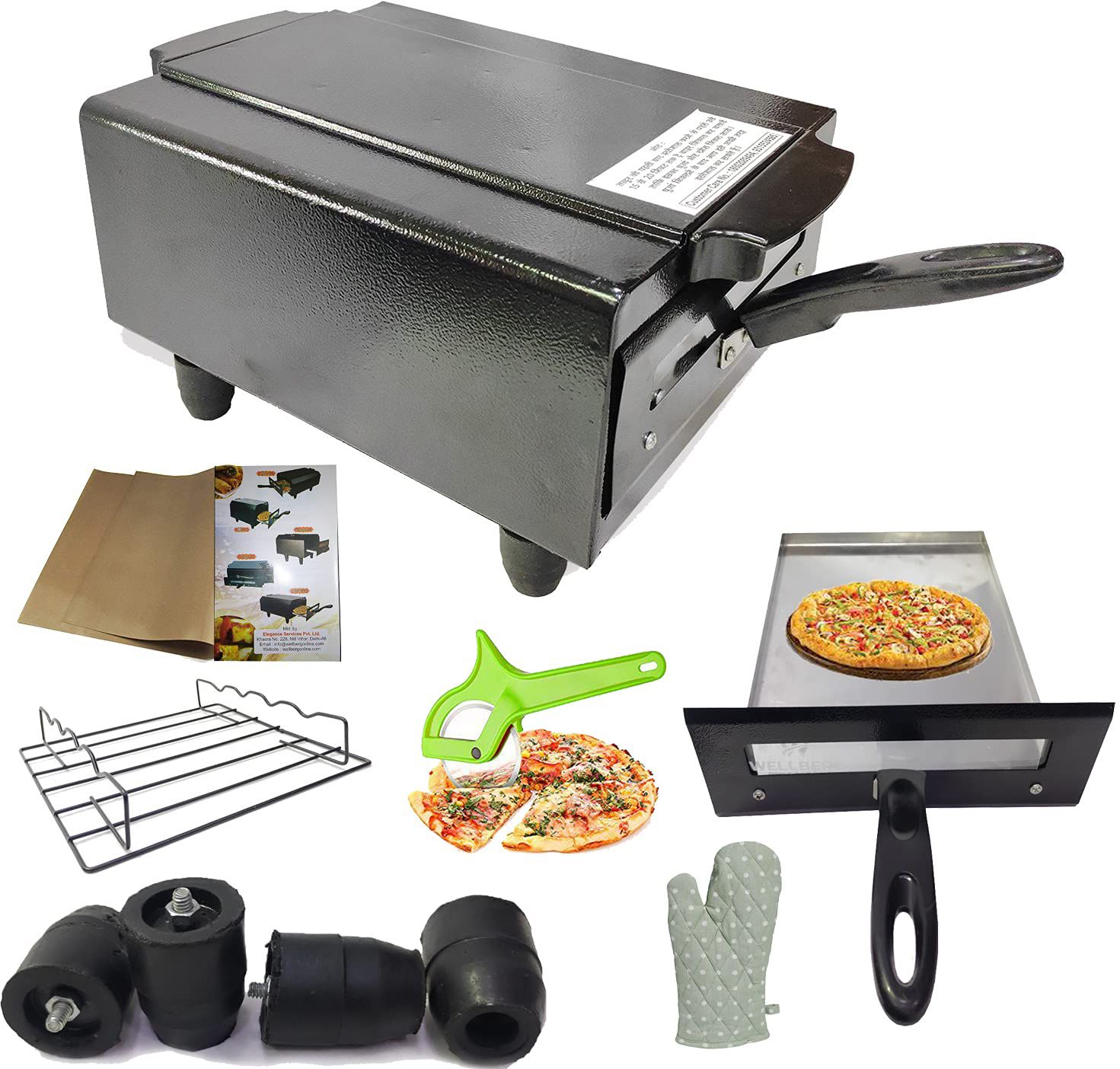 Home & Kitchen 2000W Pizza Maker & Food Warmer Electric tandoor (Black) 1 Year warrenty for Heating Element Pizza Maker