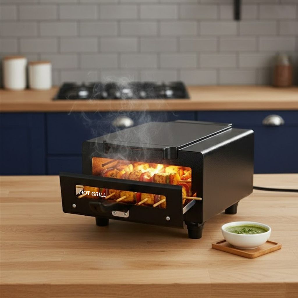 Small Electric Pizza Oven 10 Inch 1500W Portable Baking Appliance Pizza Maker