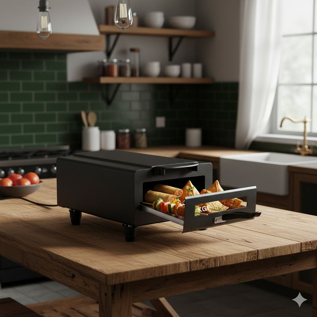 Countertop 14 Inch 2000W Grill Oven with Even Heat Distribution for Home Cooking Electric Tandoor-image-47