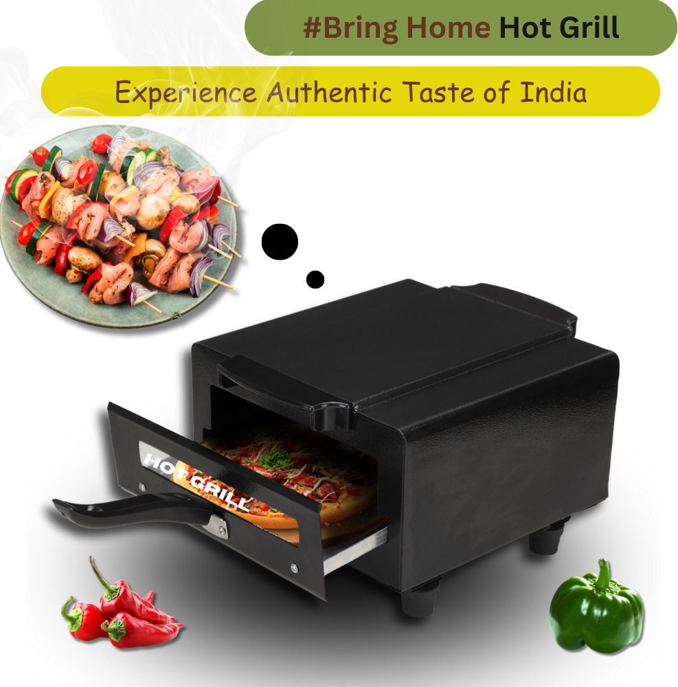 hot grill 10-Inch Pizza Maker for Roti, Naan, and Grilling Perfect for Home & Restaurant Electric Tandoor-picture-2