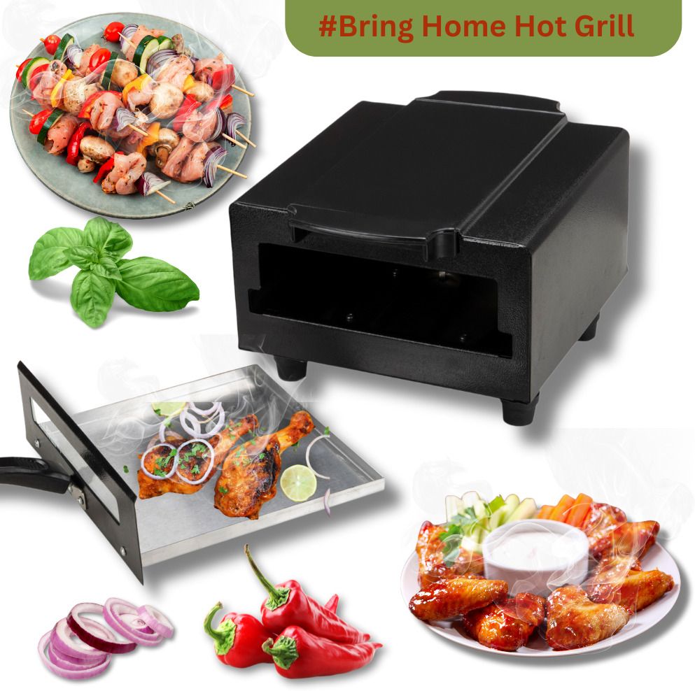 hot grill Mini Pizza Maker Oven | 1500W | Compact & Efficient Cooking Appliance for Home Electric Tandoor-picture-6