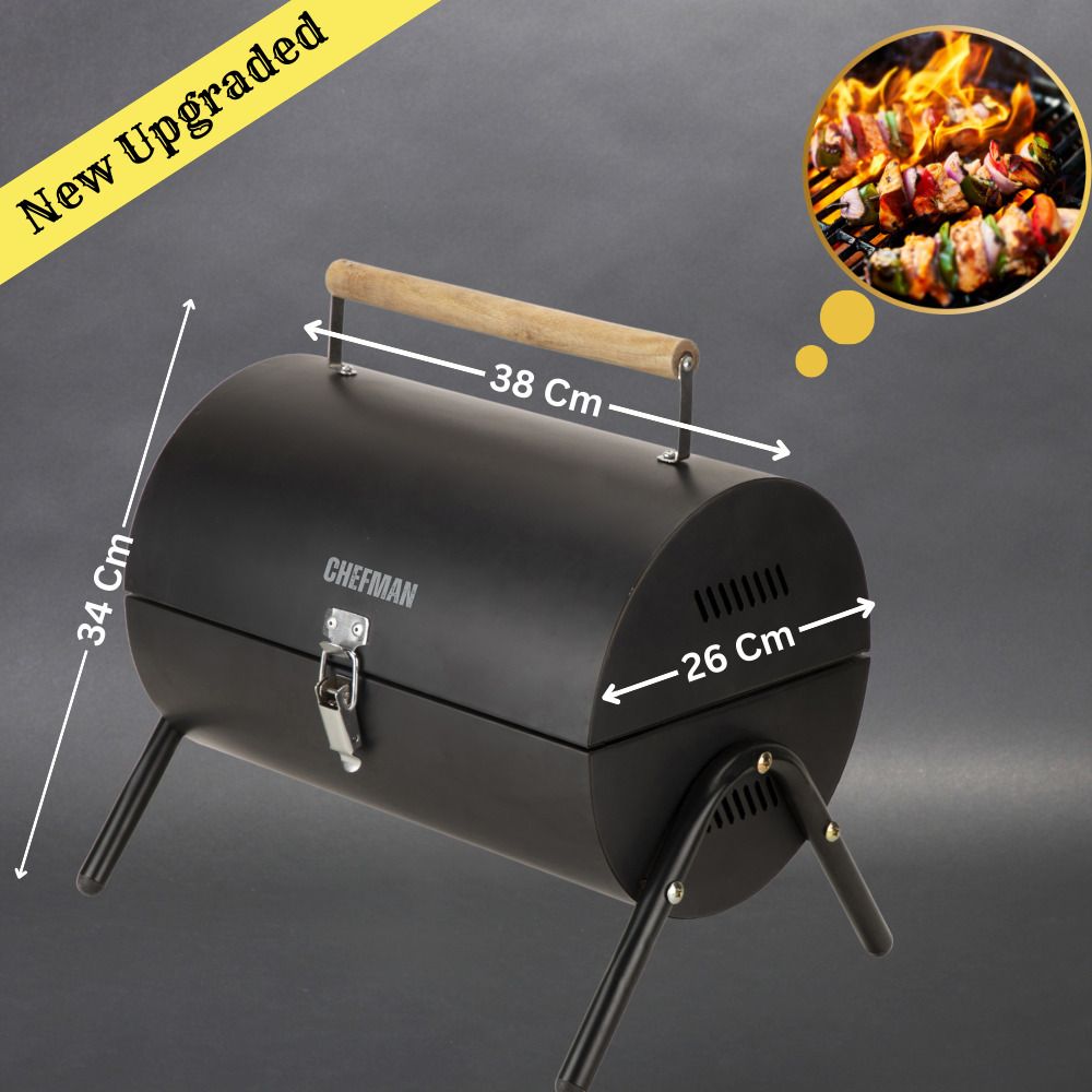 Barrel Barbecue Grill for Outdoor Cooking Backyard BBQ Charcoal & Durable Design Electric Tandoor-image-44