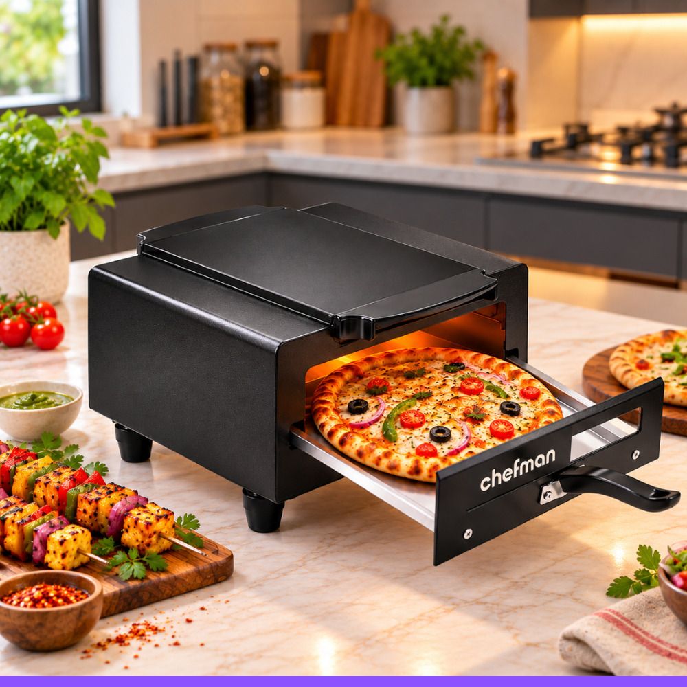 chefman 10 Inch Electric Tandoor Pizza Naan Maker for Baking Grilling Roasting & Tikka Electric Tandoor-picture-39