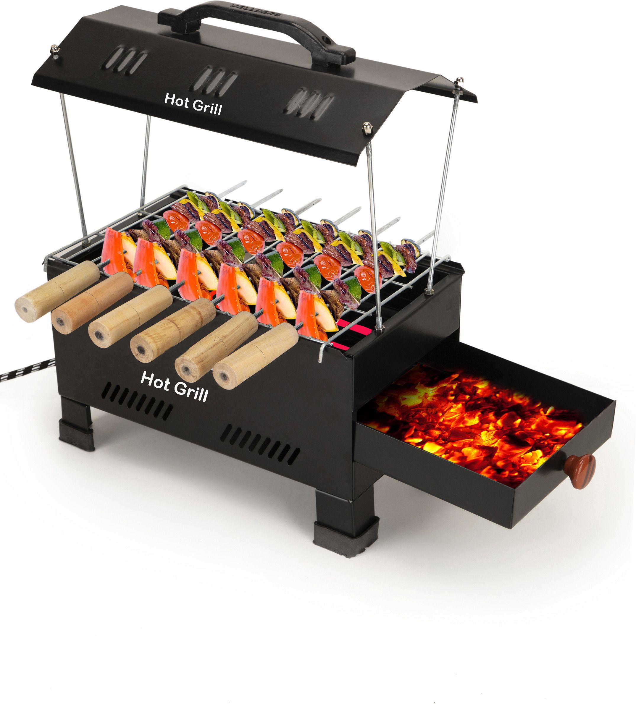 hot grill Versatile 2-in-1 Barbecue Grill - Electric & NonElectric Options for Flexibility Electric Tandoor-picture-3