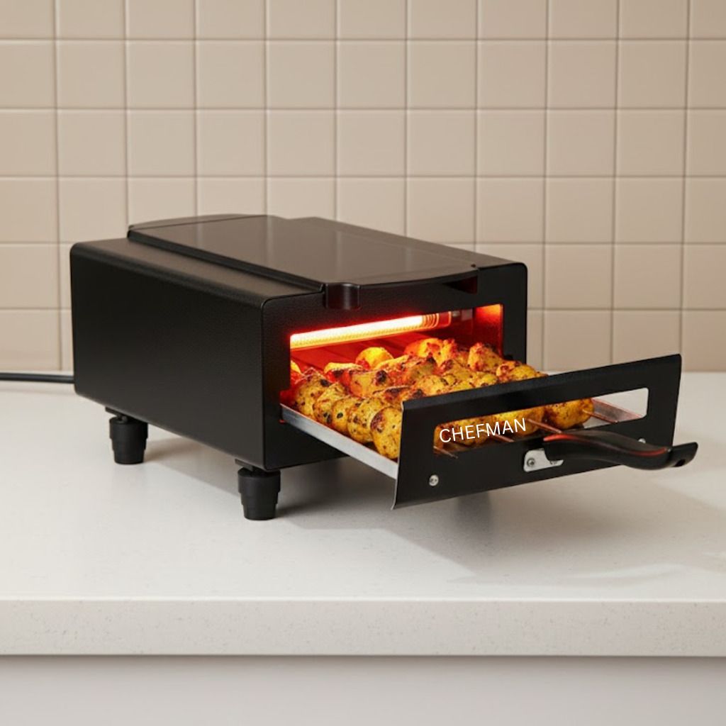chefman Durable Tandoor 14Inch | Heavy-Duty Construction | Home Kitchen Grill For Family Electric Tandoor-picture-14