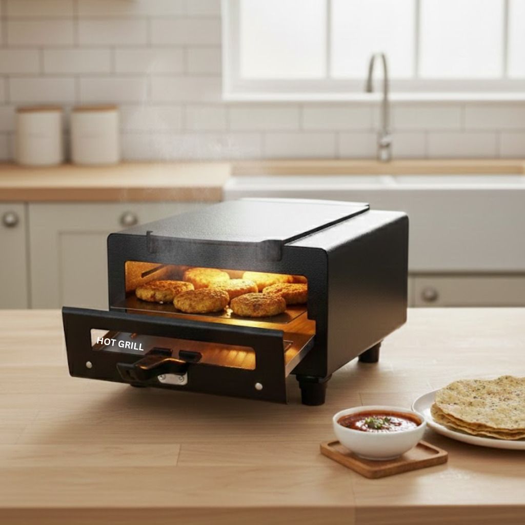 Mini Electric Pizza Oven 10 Inch 1500W Portable Countertop Baking Oven Pizza Maker