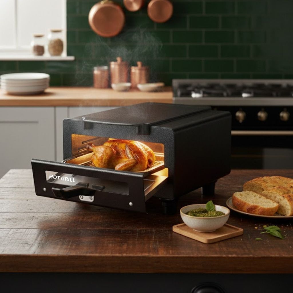 Portable Electric Pizza Oven 10 Inch 1500W Small Home Baking Oven Pizza Maker