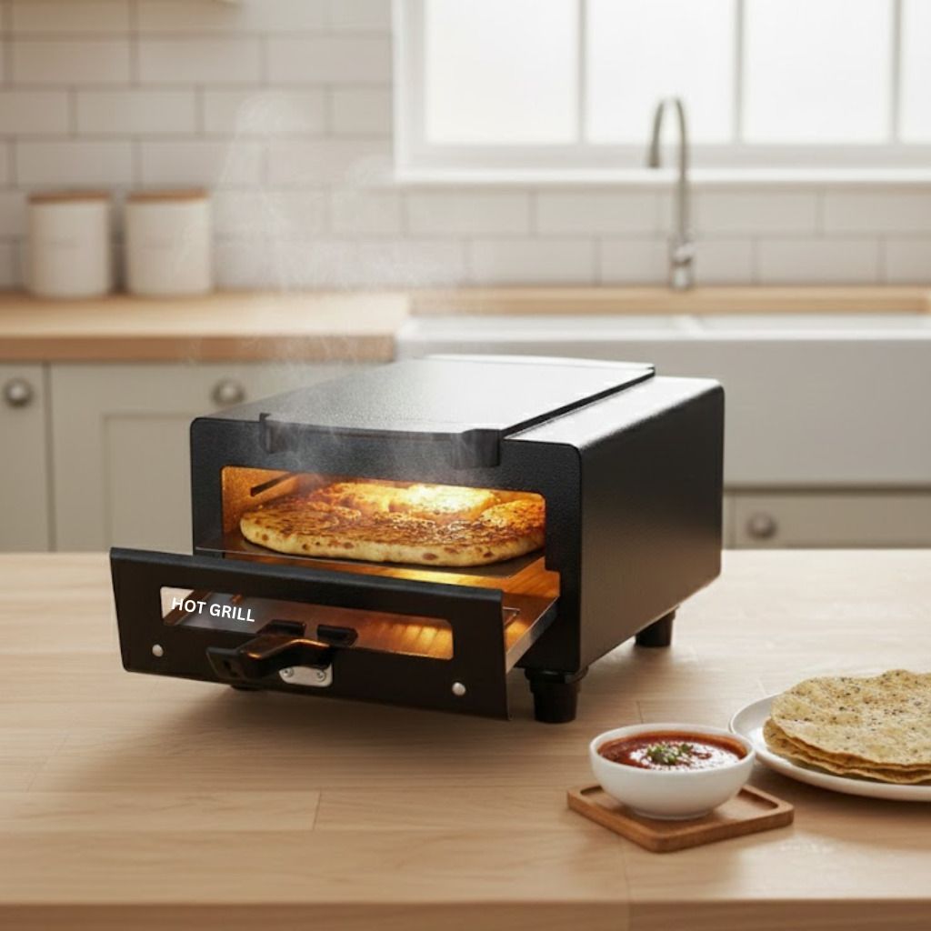 Electric Pizza Oven 10 Inch Compact 1500W Countertop Cooking Oven Pizza Maker