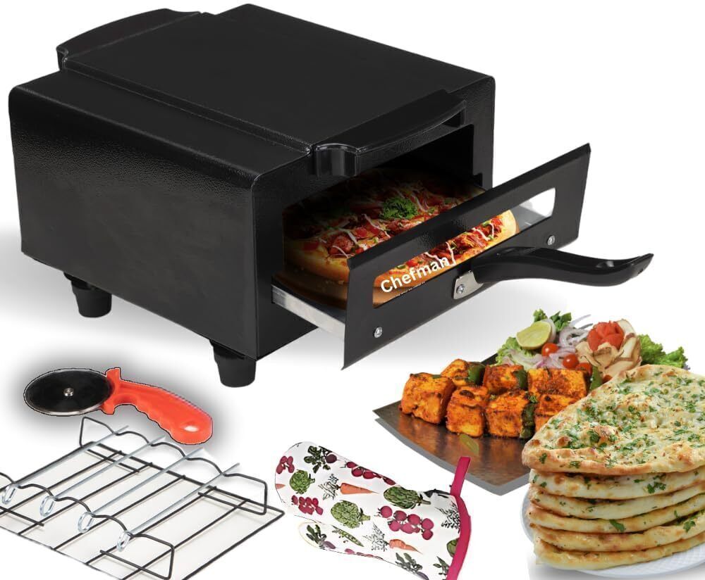 Advance Mini 10-Inch Multi-Purpose Combo Smart Pizza and Naan Maker for Home Use Electric Tandoor-image-20