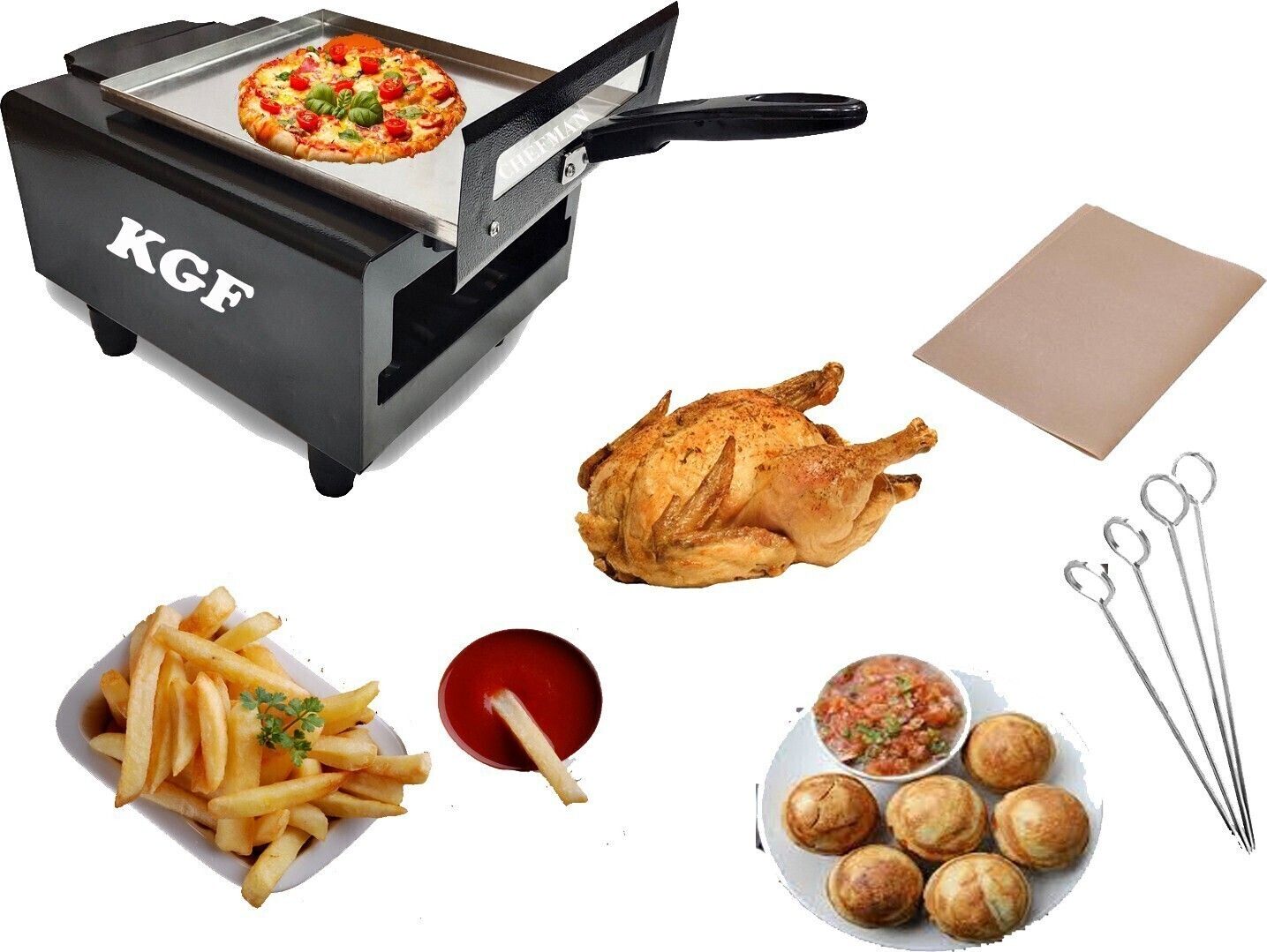 Smart Looking Mini Combo | Lightweight Pizza Maker for Roti, Naan & Grill Electric Tandoor-image-11