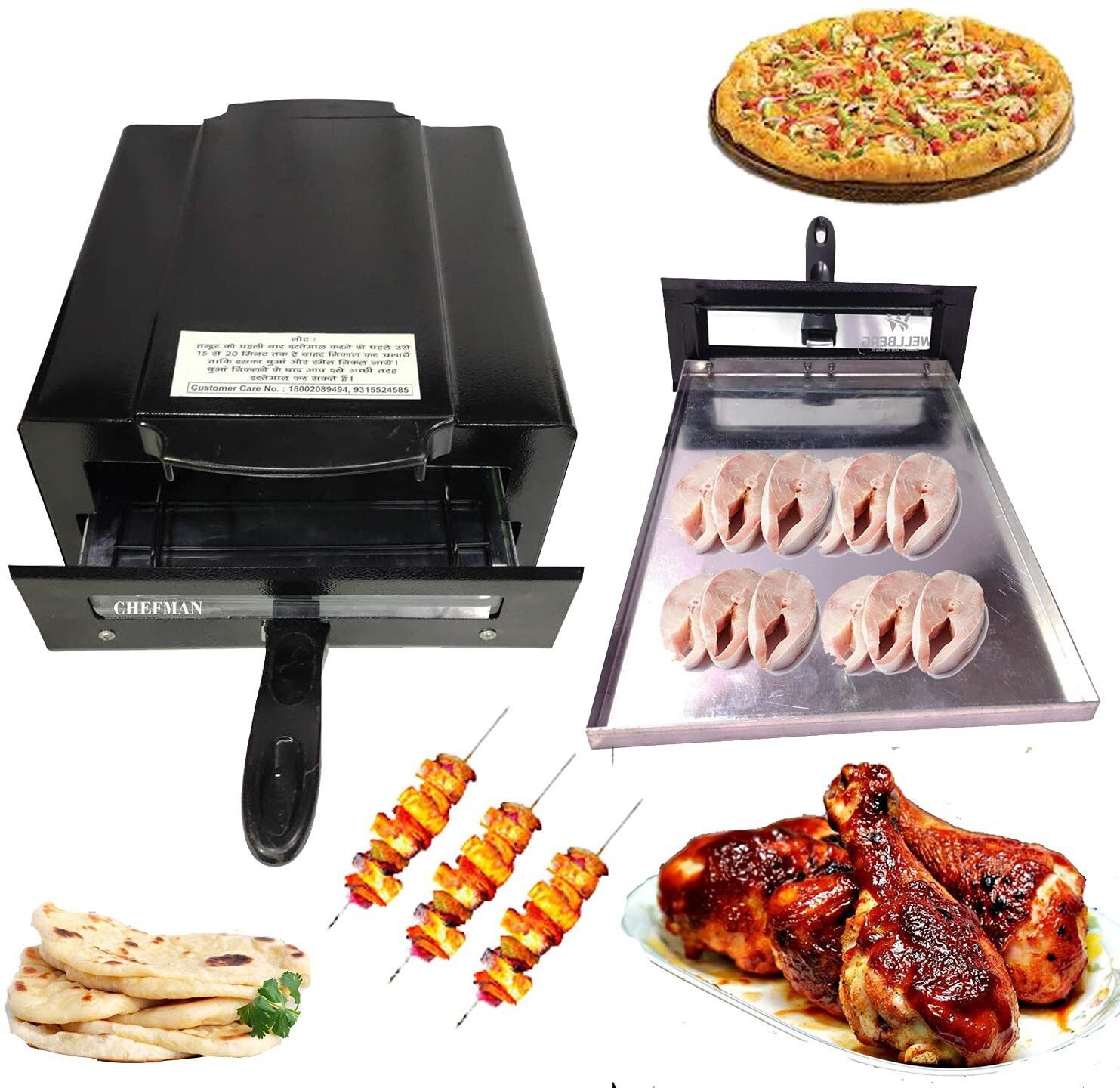 Electric Tandoor with Auxiliary Equipment (Black) (14 Inch) Pizza Maker (Black) Pizza Maker