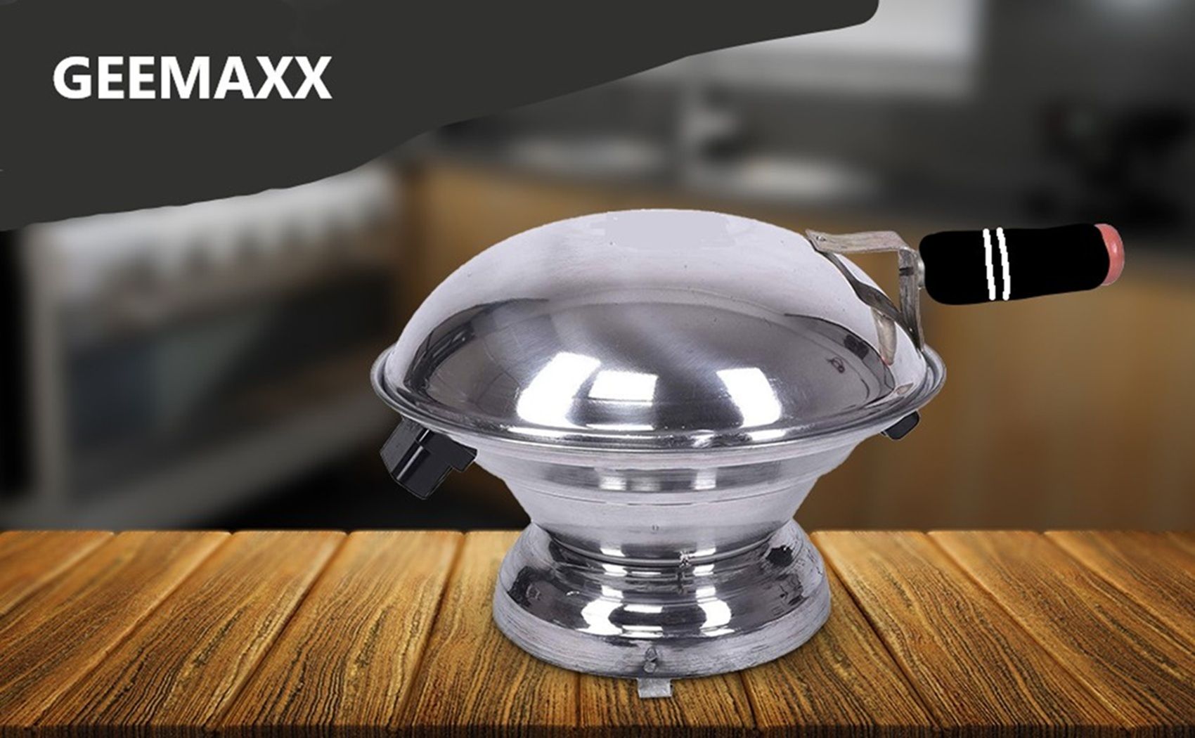 GEEMAXX GAS TANDOOR / GRILLER/ BARBEQUE (Silver) 3kg Electric Tandoor