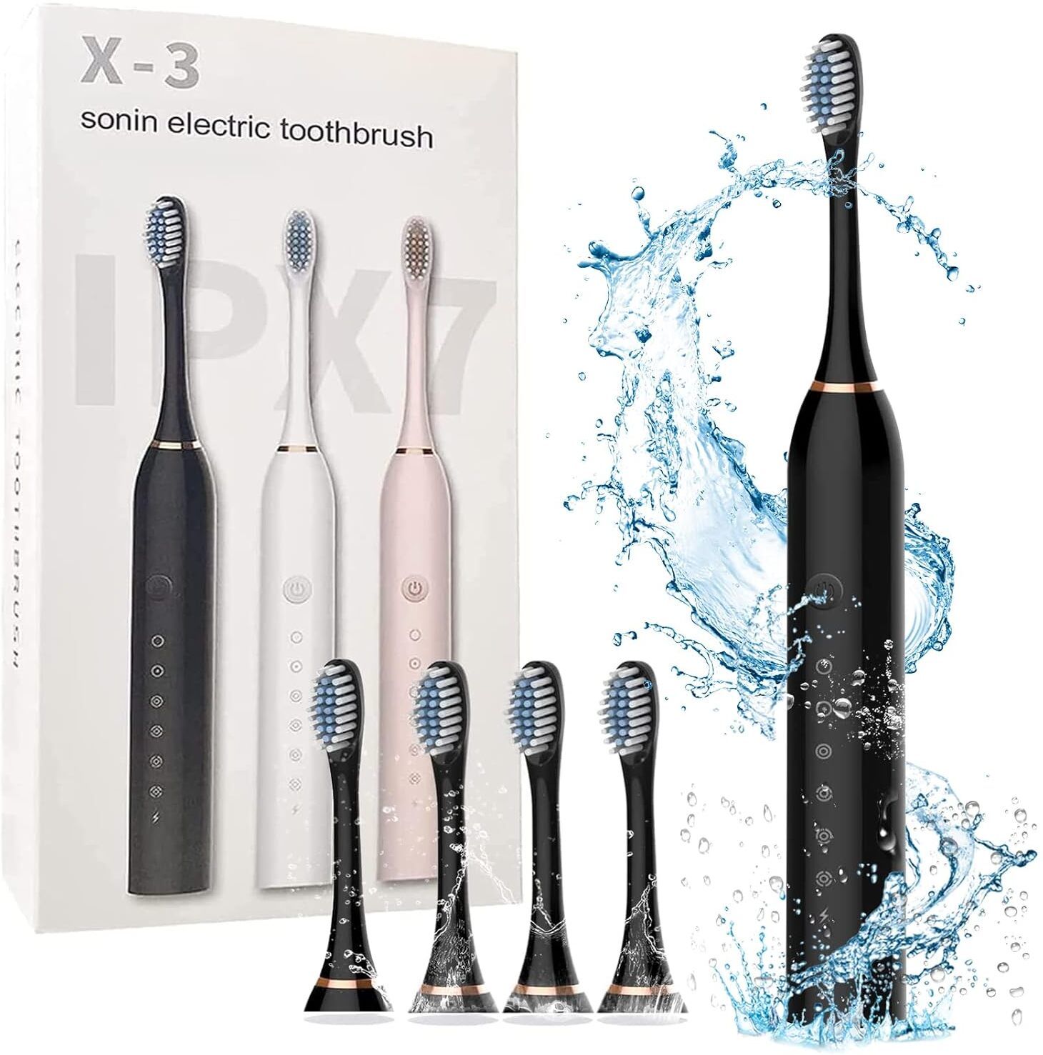 KRUTHU Electric Toothbrushes USB Rechargeable Ultrasonic Tooth Brush Electric Toothbrush