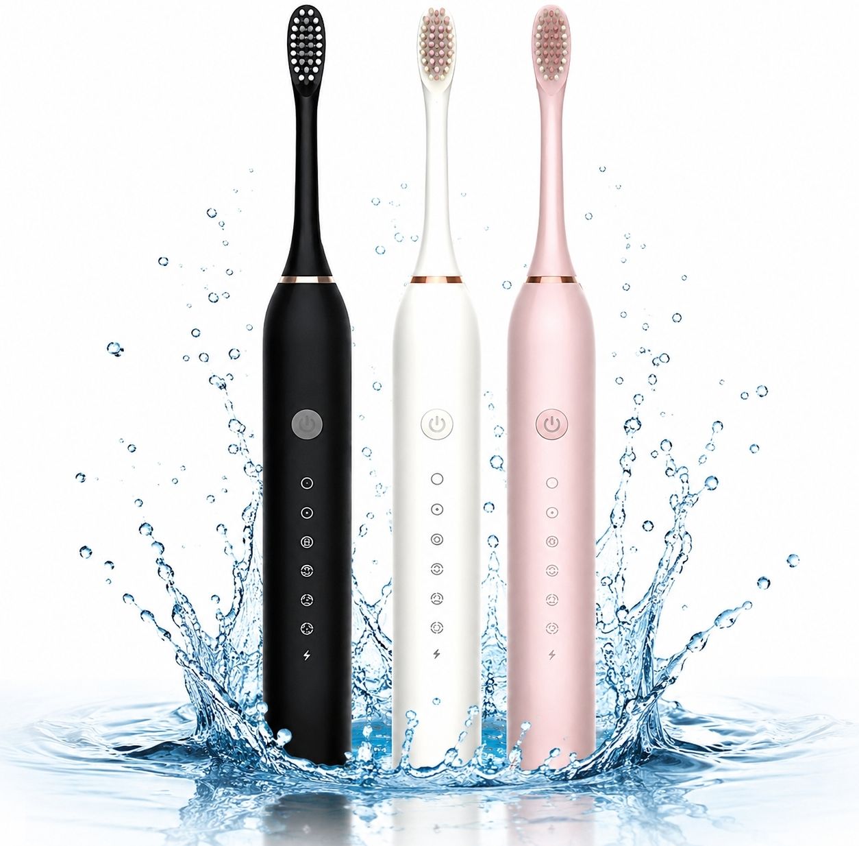 Om Traders X-3 Sonic Electric Toothbrush Rechargeable USB IPX7 Waterproof 6 Cleaning Modes Electric Toothbrush-image-14