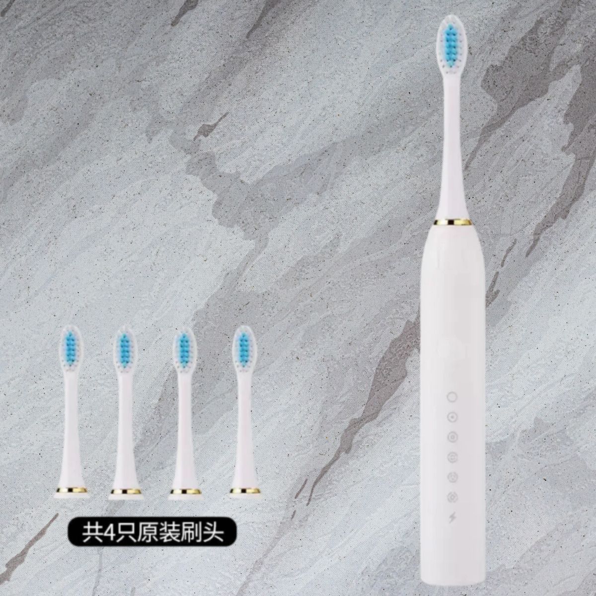 Orvixa Gum Care USB Toothbrush with Soft Bristle Heads Electric Toothbrush-image-34