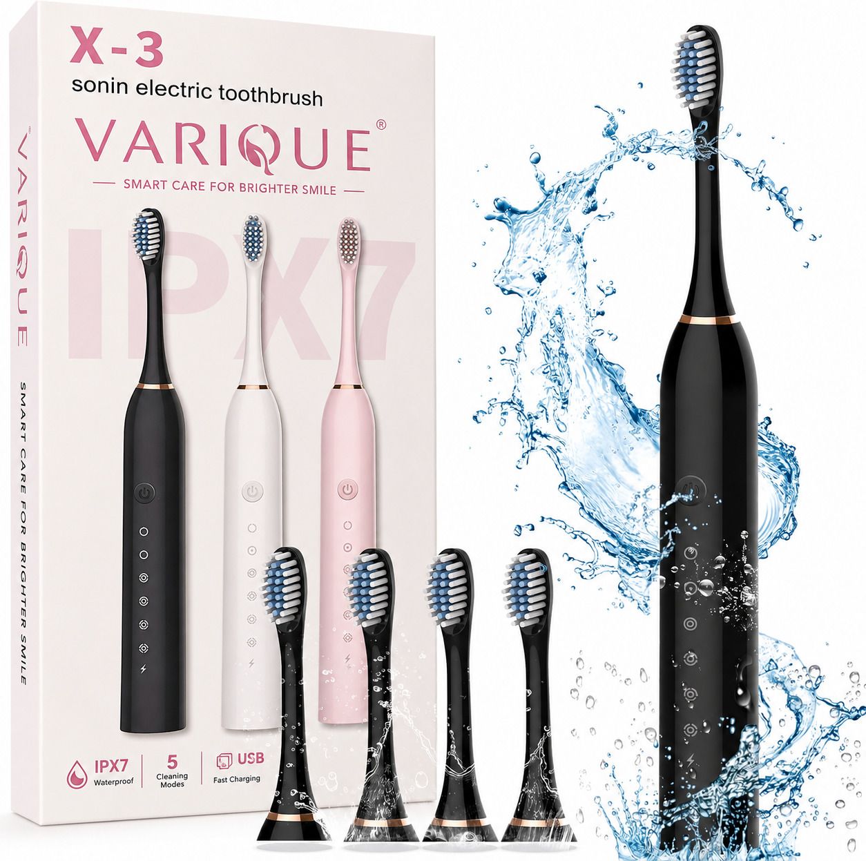 varique electric brush,Electric Travel Toothbrush USB Rechargeable 6 Position toothbrush Electric Toothbrush-image-45