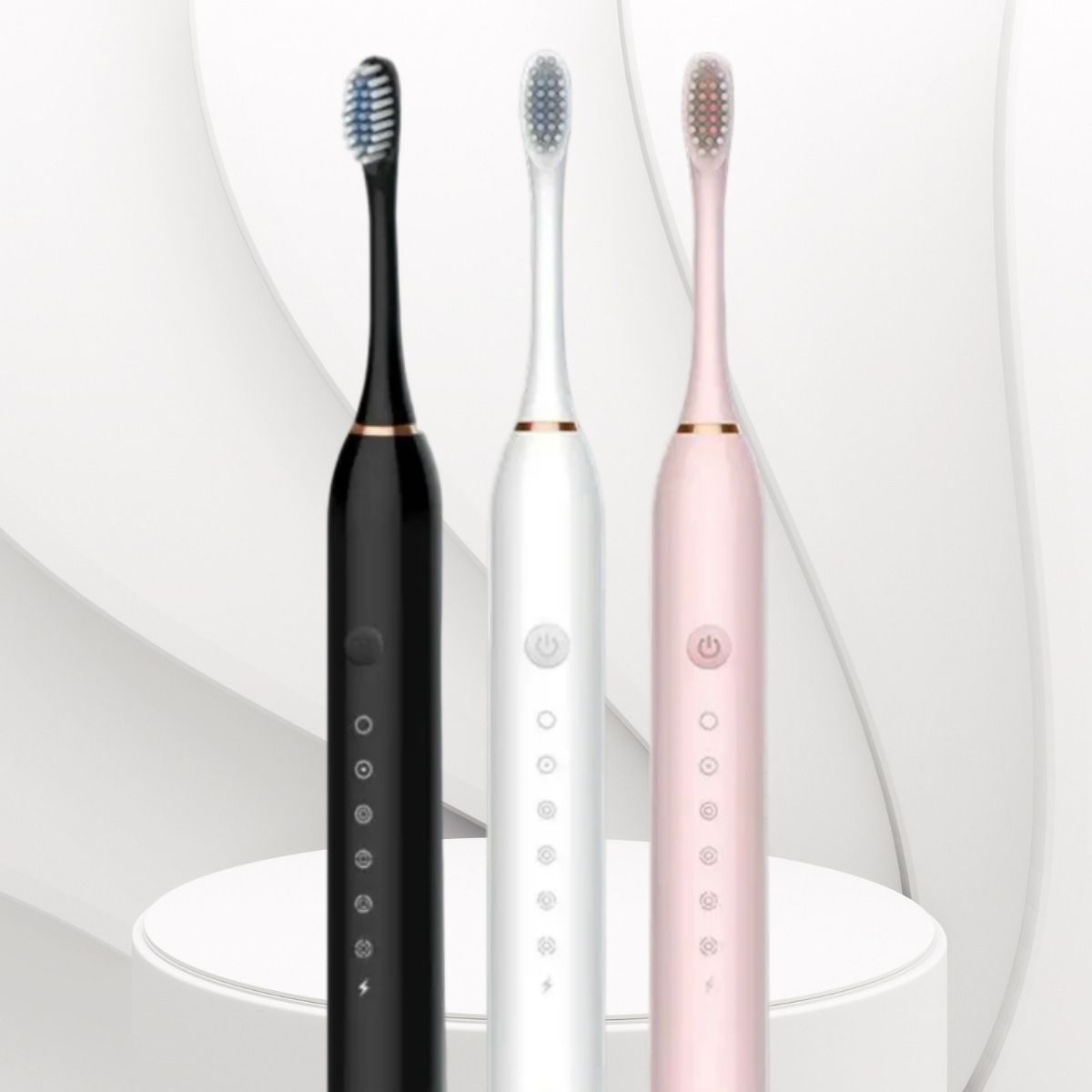 Swishpro Rechargeable Toothbrush with 3 Brush Heads and Timer Electric Toothbrush