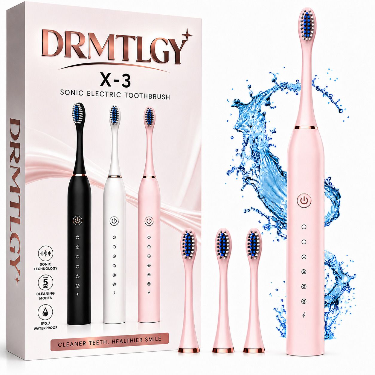 DRMTLGY electric brush,Electric Travel Toothbrush USB Rechargeable 6 Position toothbrush Electric Toothbrush-image-43