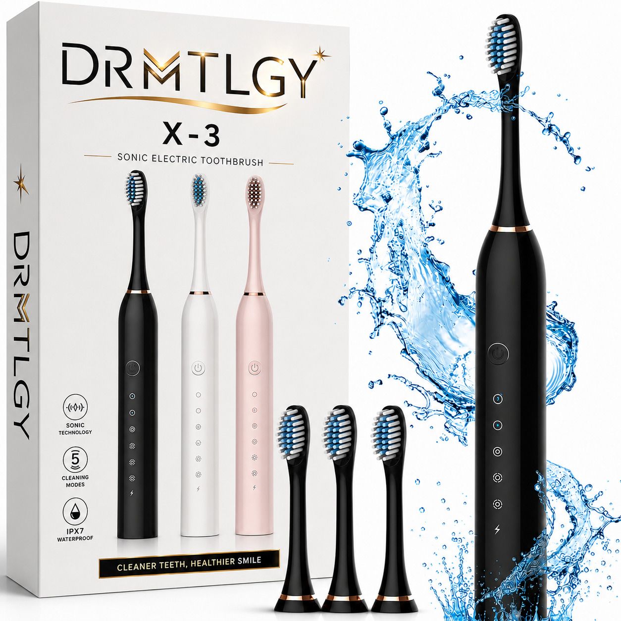 DRMTLGY electric brush,Electric Travel Toothbrush USB Rechargeable 6 Position toothbrush Electric Toothbrush-image-44