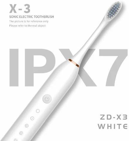 TRUETAG USB Rechargeable Ultrasonic with 3 Brush hand Adults -Kids F6 Electric Toothbrush-image-37