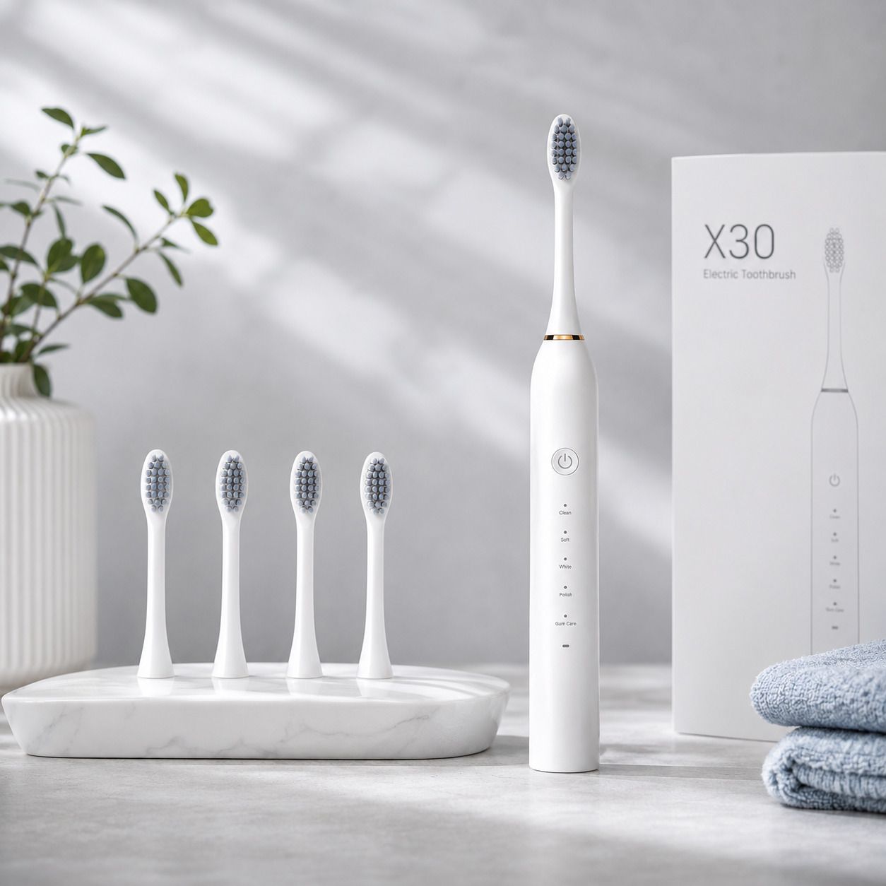 MVC ENTERPRISE X30 Electric Toothbrush Rechargeable Sonic Toothbrush with 3 Brush Heads Electric Toothbrush-image-23