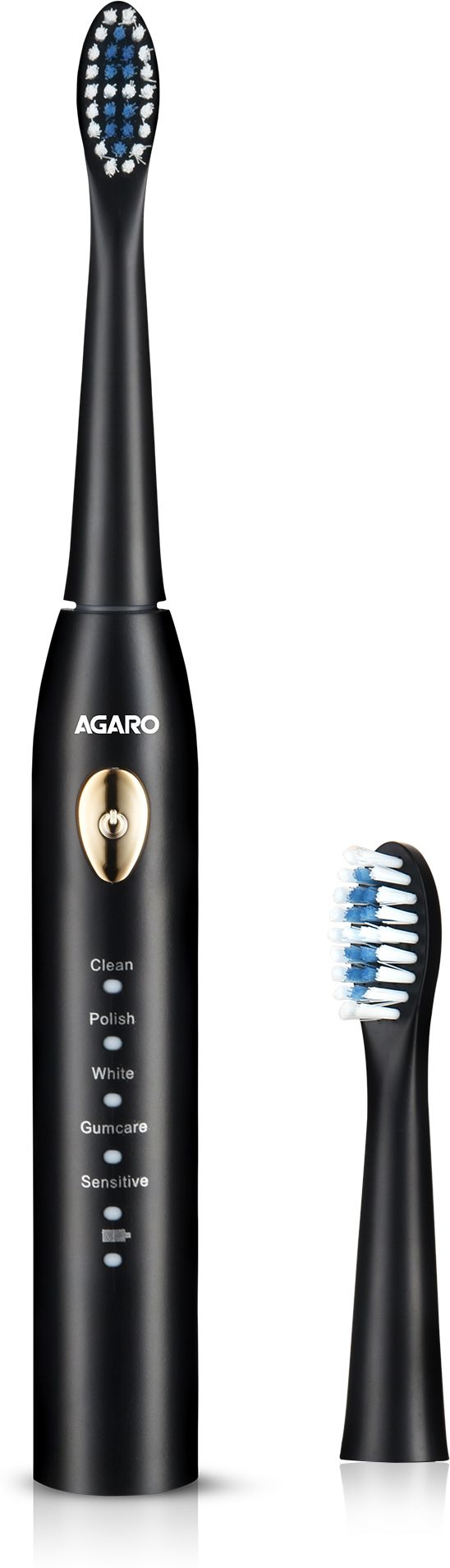 AGARO COSMIC LITE Sonic Electric Tooth Brush For Adults With 5 Modes, 2 Brush Heads Electric Toothbrush