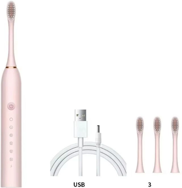 TEJAS SALES Toothbrush Waterproof, 4 Replacement Brush Heads, Long Battery Life Electric Toothbrush-image-34