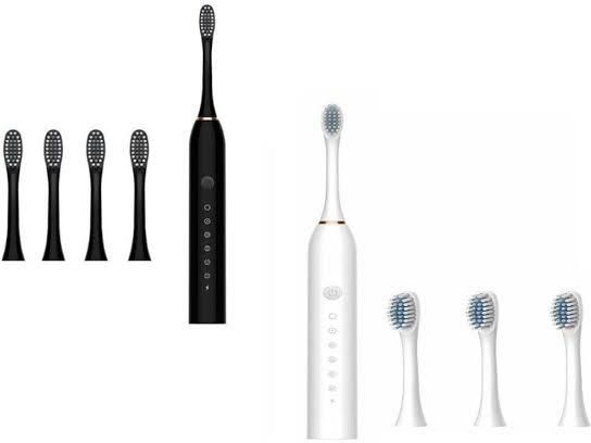 NEHA TRADERS USB Rechargeable Ultrasonic with 3 Brush hand Adults -Kids Electric Toothbrush-image-26