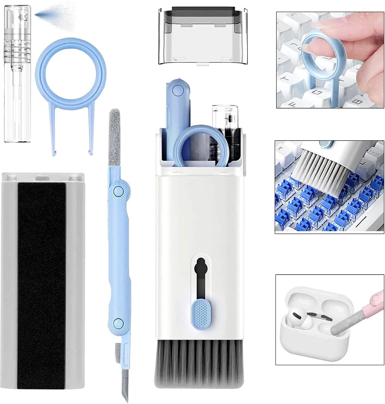 7-in-1 Electronic Cleaning Kit for Keyboard, Screen, Earbuds and Gadgets Electrical Cleaning Spray-image-29