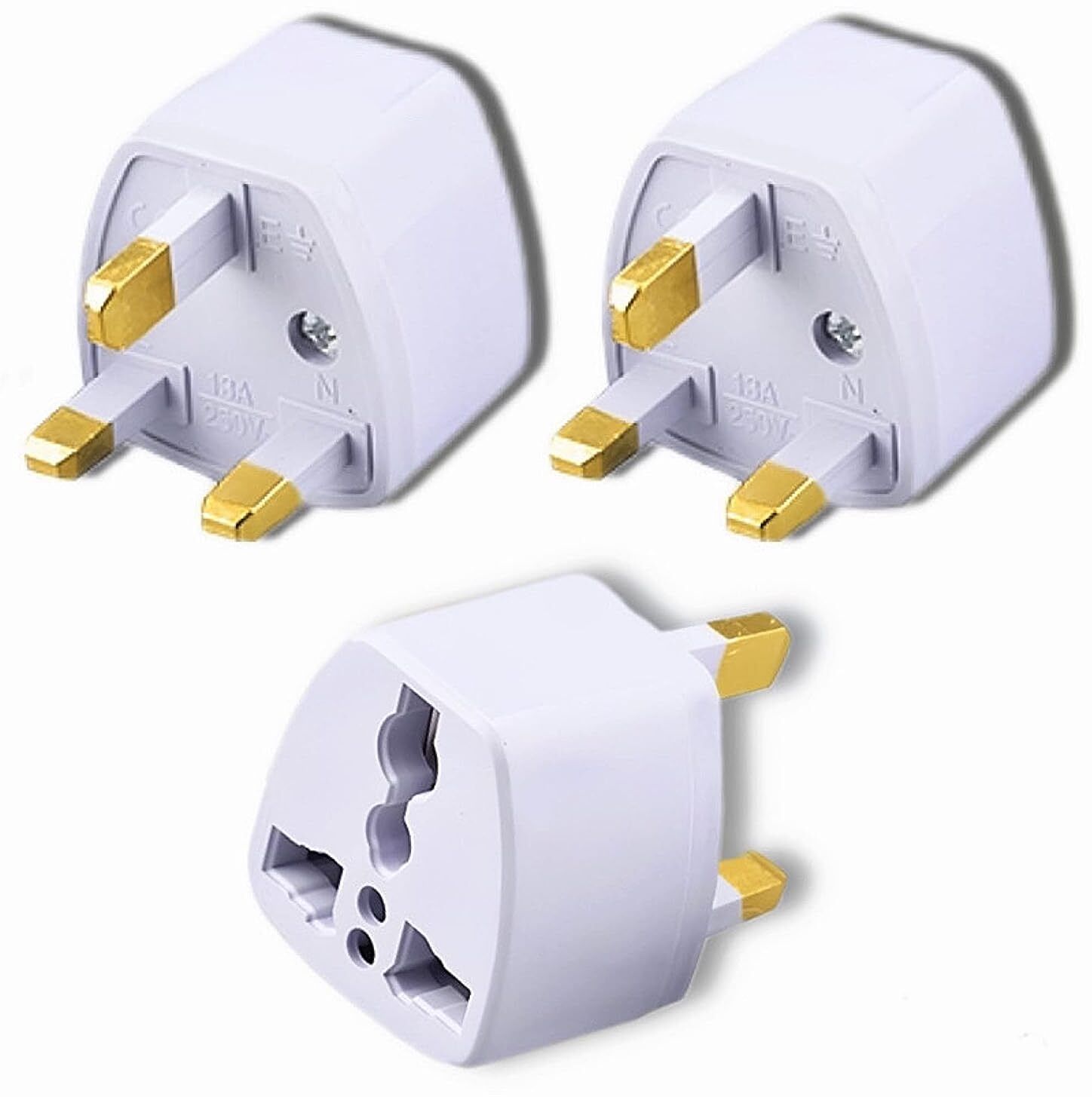 Shivish (2 pcs) Type G Universal Travel Adaptor, UK Adaptor for Indian Pins, Flat 3 Pin Combo Set-picture-14